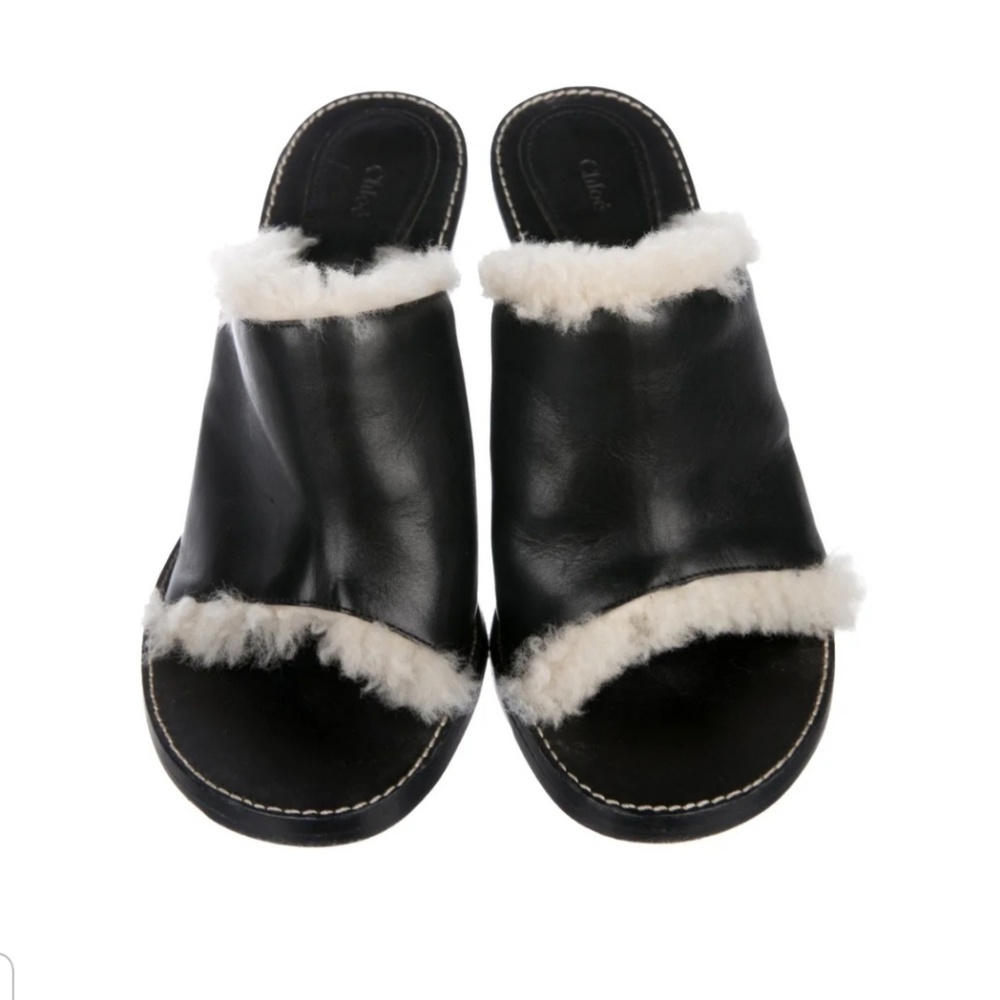 Chloe Leather Slide Sandals